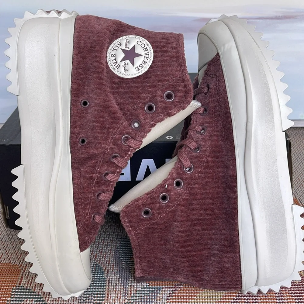 Converse WMNS А03252С CTAS RUN STAR HIKE HI DARK WINE/SADDLE/EGRET Sneakers